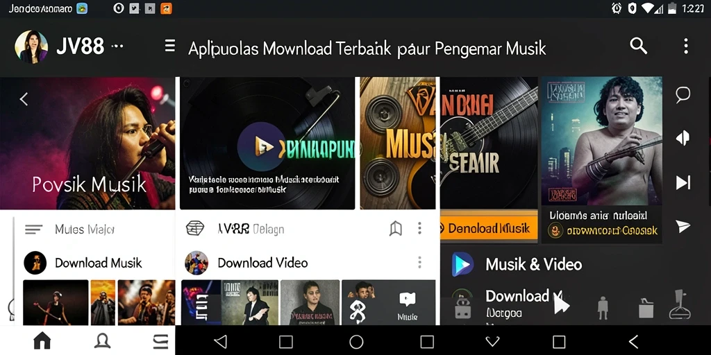 Antarmuka pengguna JV88 yang intuitif dan mudah digunakan.