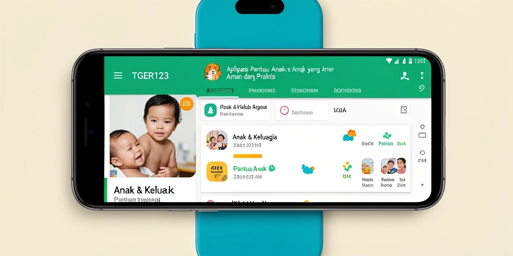 Antarmuka TGER123 menampilkan fitur pemantauan anak yang intuitif.