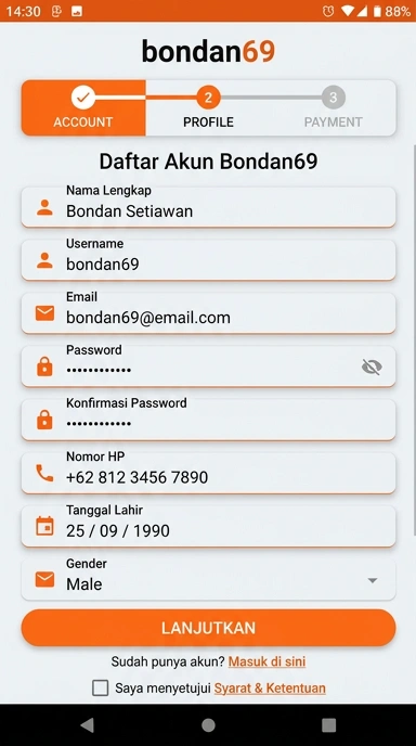 Cara Mudah Buat Akun Bondan69 di Android